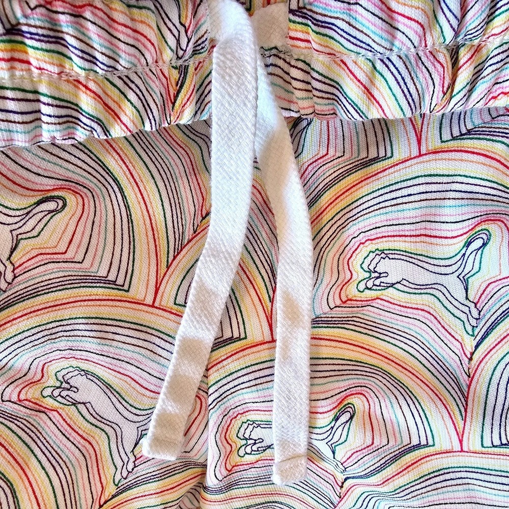 PUMA Pride Cat Print Shorts Mens Medium Womens Large Rainbow All Over Print AOP - Picture 5 of 10